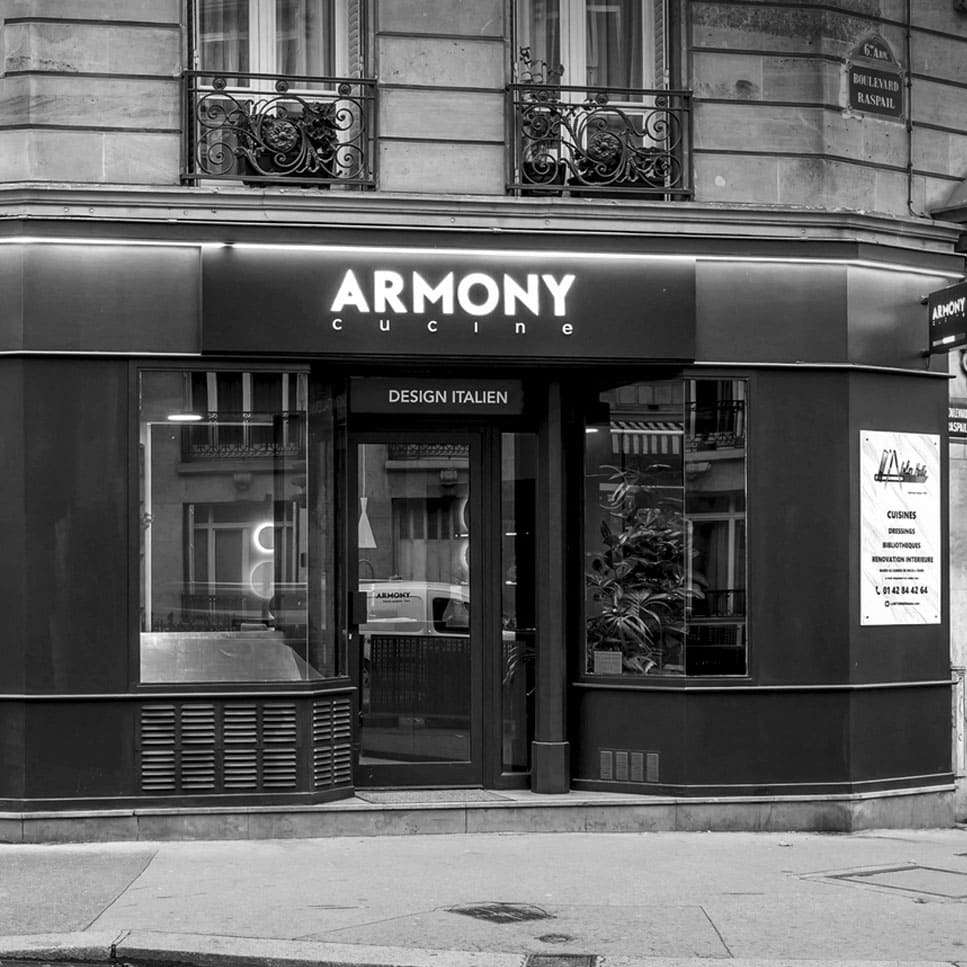 a building with a sign on the front