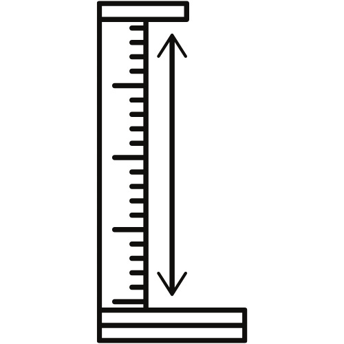 Icone mesure plan et dimension
